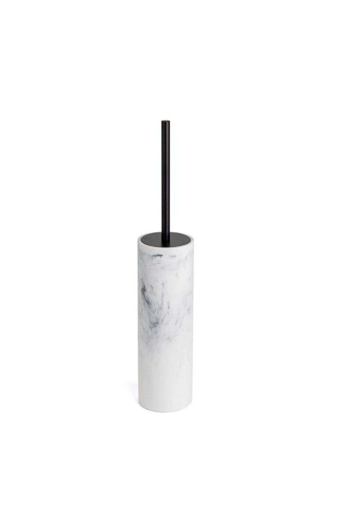 Tuvalet Fırçası Mermer Desenli/Siyah Renk 420X80X80 mm