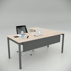 Akr Ofis Ear Ofis Çalışma Masası Keson Etajerli Meşe
