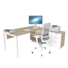 Akr Ofis Ear Çalışma Masası (160cm Alt Etajerli)