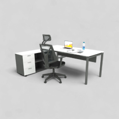 Akr Ofis Ear Çalışma Masası (120cm Alt Etajerli)