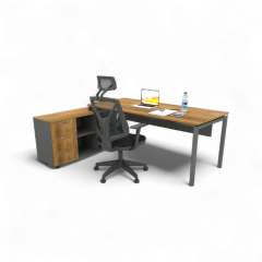 Akr Ofis Ear Çalışma Masası (120cm Alt Etajerli)