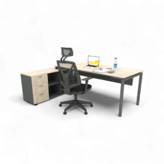 Akr Ofis Ear Çalışma Masası (120cm Alt Etajerli)