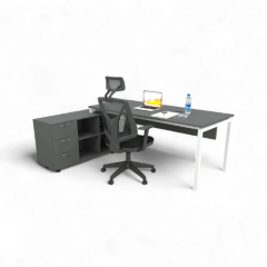 Akr Ofis Ear Çalışma Masası (120cm Alt Etajerli)