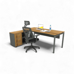 Akr Ofis Ear Çalışma Masası (80cm Alt Etajerli)