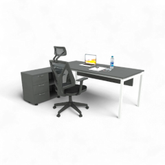 Akr Ofis Ear Çalışma Masası (80cm Alt Etajerli)