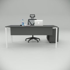 Akr Ofis Ear Çalışma Masası Antrasit (80cm Alt Etajerli)