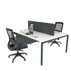 Akr Ofis Ear İkili 160cm Alt Etajerli Çalışma Masası Workstation