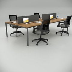 Akr Ofis  Ear Dörtlü Workstation Ceviz