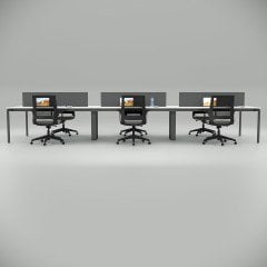 Akr Ofis  Ear Altılı Workstation Beyaz