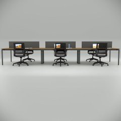 Akr Ofis  Ear Altılı Workstation Ceviz