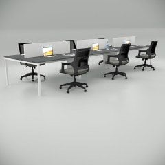 Akr Ofis  Ear Altılı Workstation Antrasit