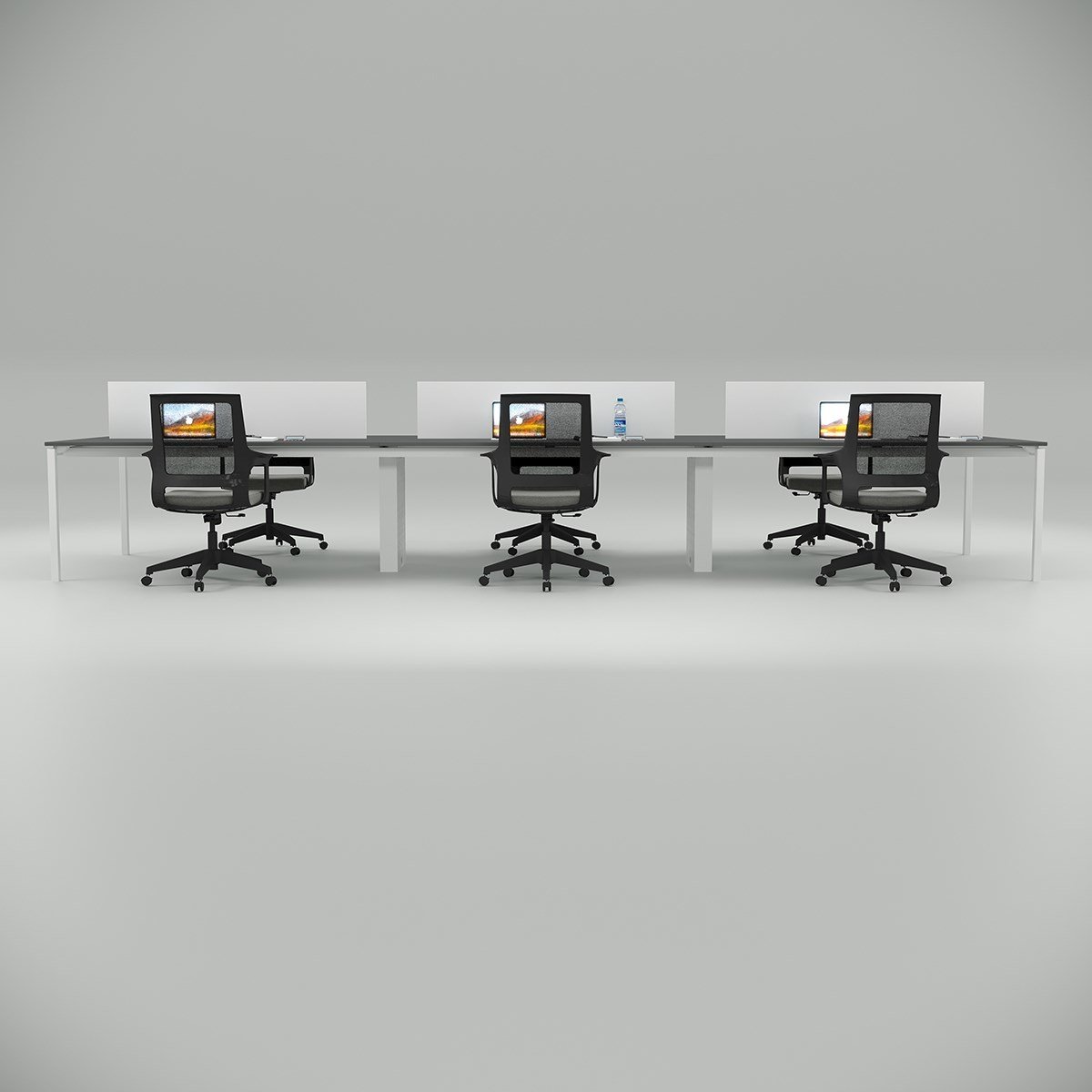 Akr Ofis  Ear Altılı Workstation Antrasit