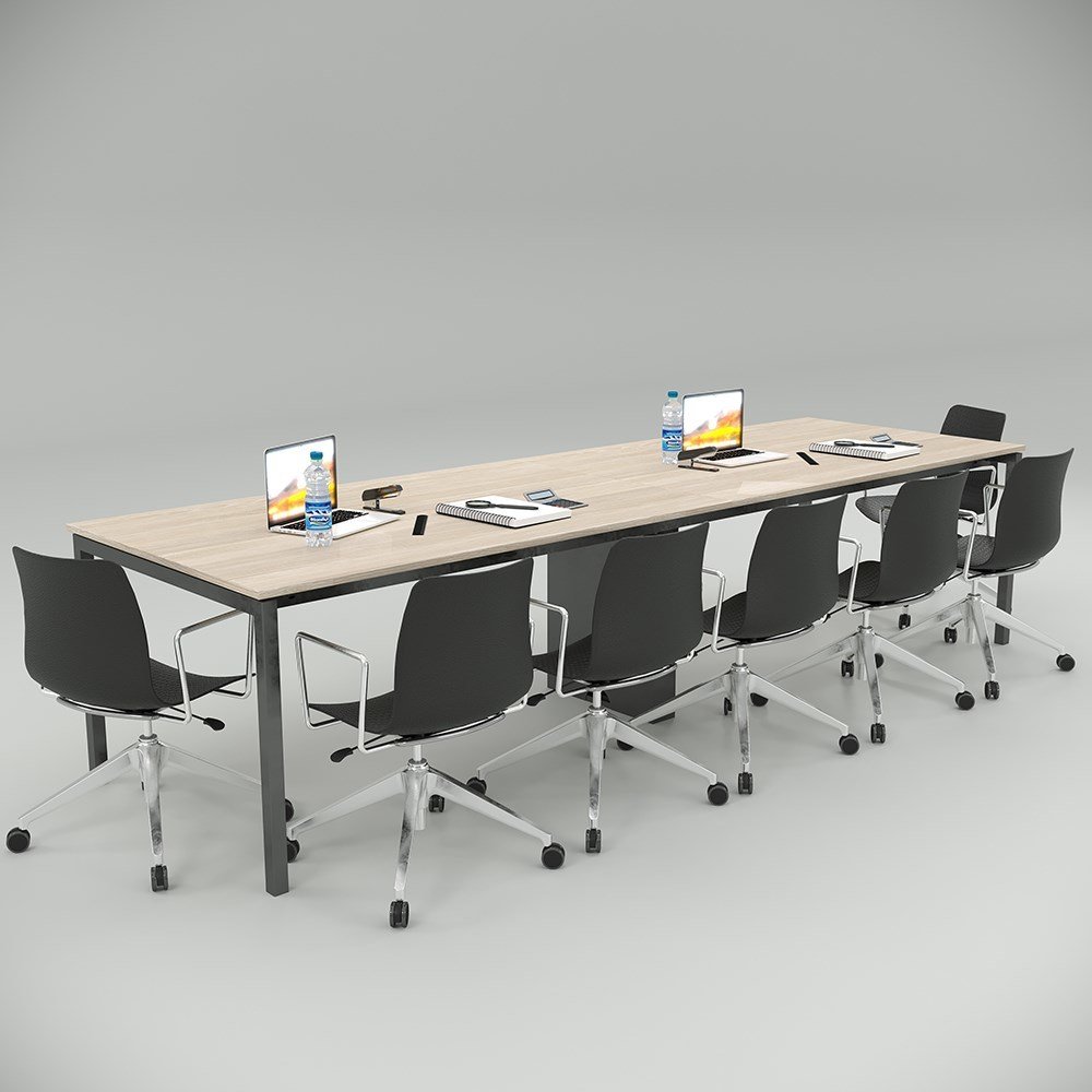 Akr Ofis  Ear Toplantı Masası  Orta Ayaklı (Yenice Meşe)