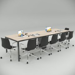 Akr Ofis  Ear Toplantı Masası  Orta Ayaklı (Yenice Meşe)