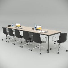 Akr Ofis  Ear Toplantı Masası  Orta Ayaklı (Yenice Meşe)