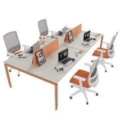 Akr Ofis Zoom Dörtlü Workstation