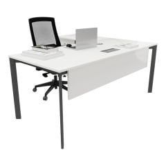 Akr Ofis Corner Çalışma Masası Keson Etajerli