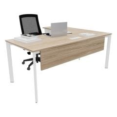 Akr Ofis Corner Çalışma Masası Keson Etajerli