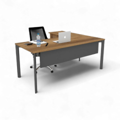 Akr Ofis Corner Çalışma Masası Keson Etajerli