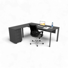Akr Ofis Corner Çalışma Masası Keson Etajerli