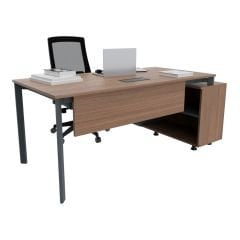 Akr Ofis Corner Çalışma Masası 160cm Alt Etajerli