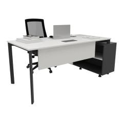 Akr Ofis Corner Çalışma Masası 160cm Alt Etajerli