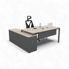 Akr Ofis Corner Çalışma Masası 160cm Alt Etajerli