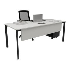 Akr Ofis Corner Çalışma Masası 120cm Alt Etajerli