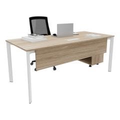 Akr Ofis Corner Çalışma Masası 120cm Alt Etajerli