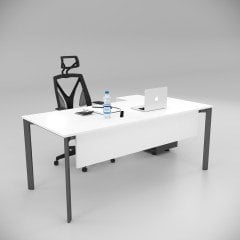 Akr Ofis Corner Ofis Çalışma Masası 80cm Alt Etajerli Beyaz