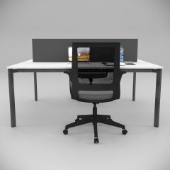 Akr Ofis  Corner İkili Çalışma Masası Workstation Beyaz