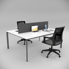 Akr Ofis  Corner İkili Çalışma Masası Workstation Beyaz