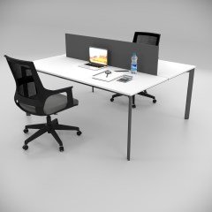 Akr Ofis  Corner İkili Çalışma Masası Workstation Beyaz