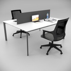 Akr Ofis  Corner İkili Çalışma Masası Workstation Beyaz