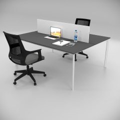 Akr Ofis  Corner İkili Çalışma Masası Workstation Antrasit