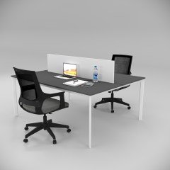 Akr Ofis  Corner İkili Çalışma Masası Workstation Antrasit