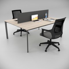 Akr Ofis  Corner İkili Çalışma Masası Workstation Meşe