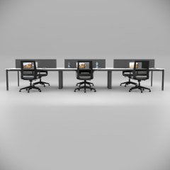Akr Ofis  Corner Altılı Workstation Beyaz