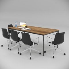 Akr Ofis  Corner Toplantı Masası Ceviz