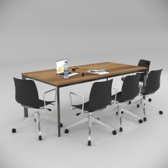Akr Ofis  Corner Toplantı Masası Ceviz