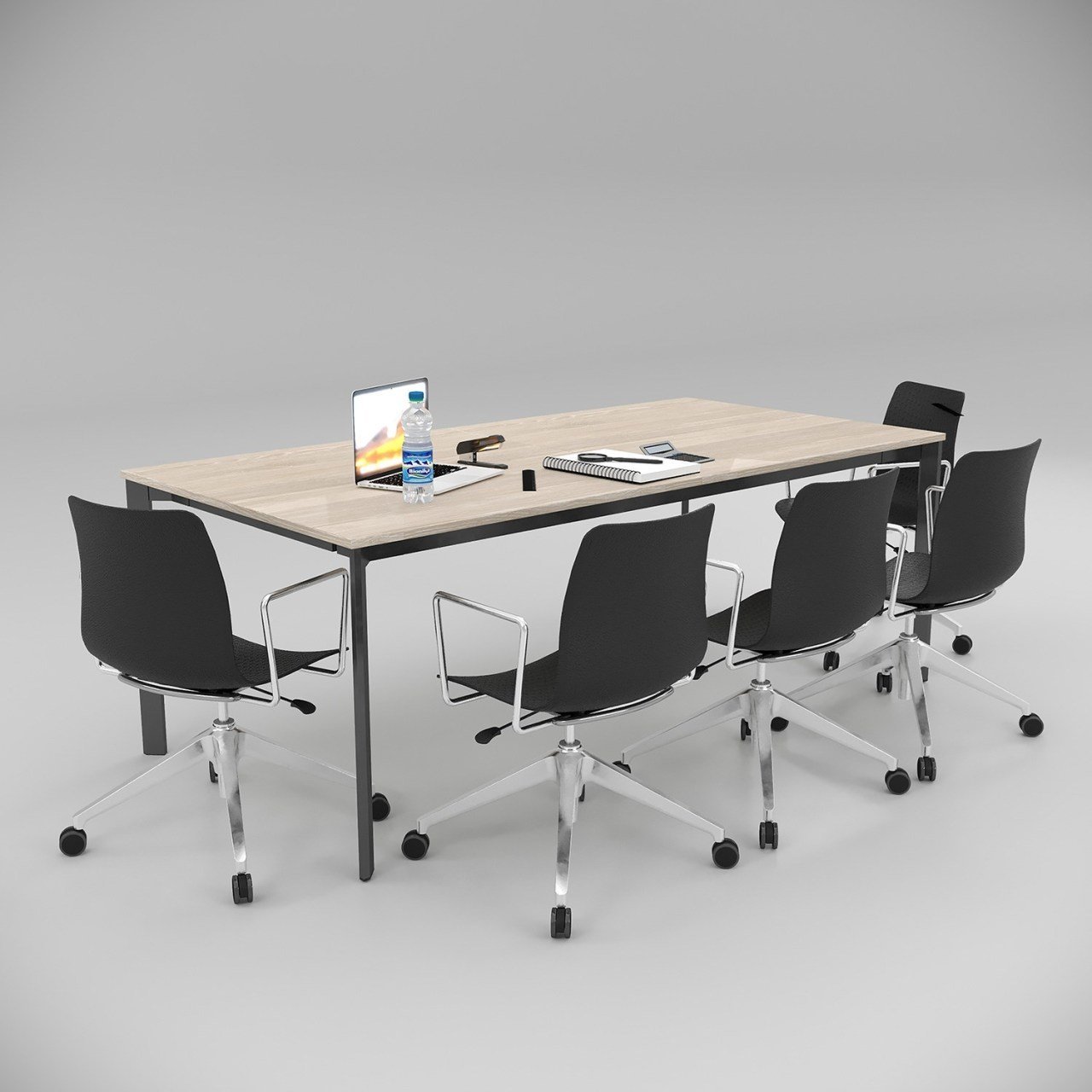 Akr Ofis  Corner Toplantı Masası Meşe