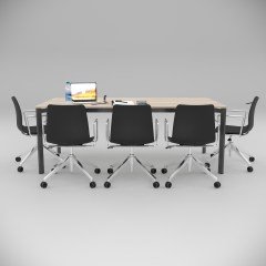 Akr Ofis  Corner Toplantı Masası Meşe