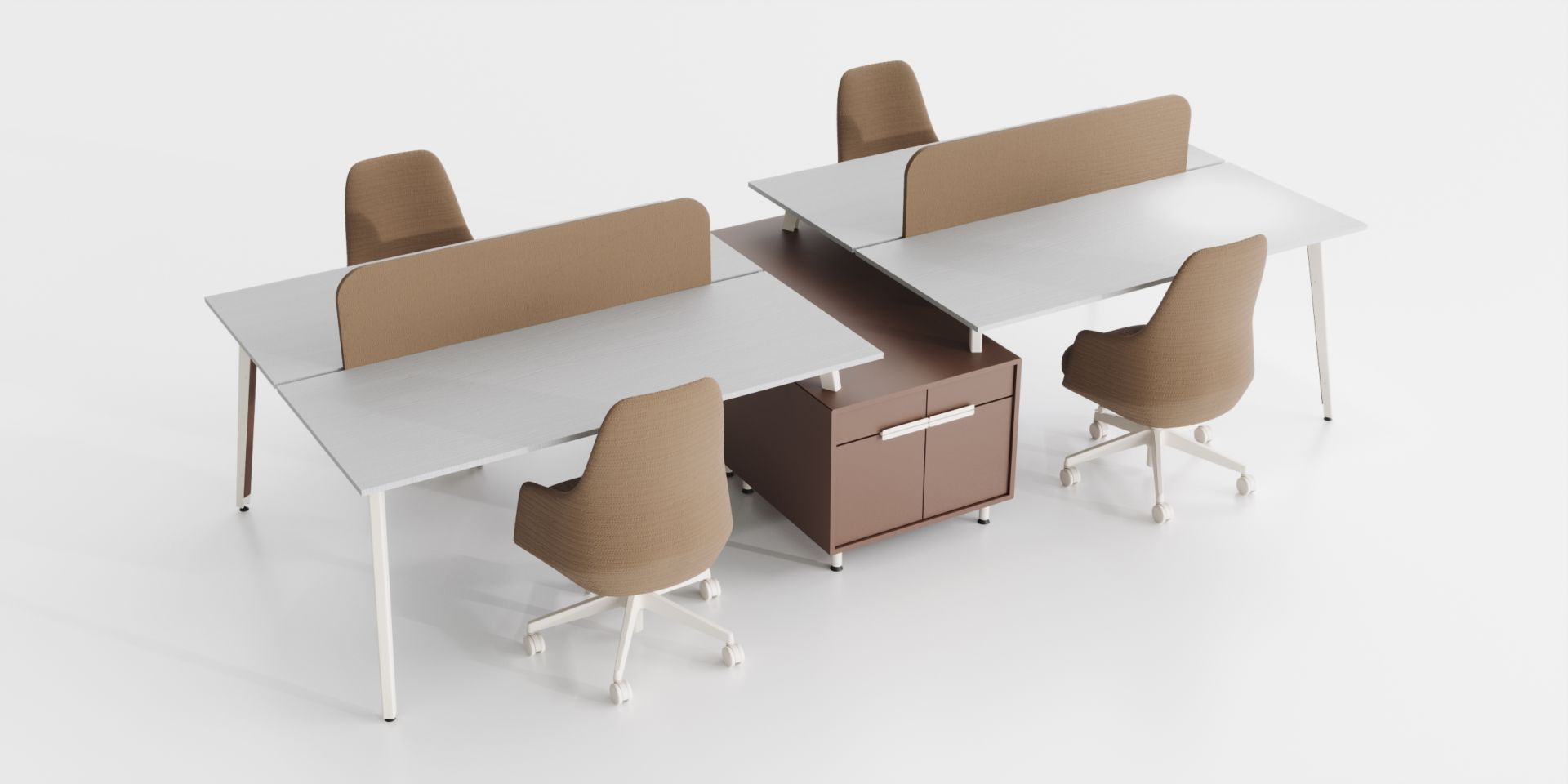 Akr Ofis Kip Dörtlü Workstation