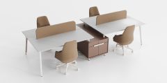 Akr Ofis Kip Dörtlü Workstation