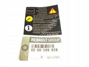 ÖN PANEL BİLGİ ETİKETİ