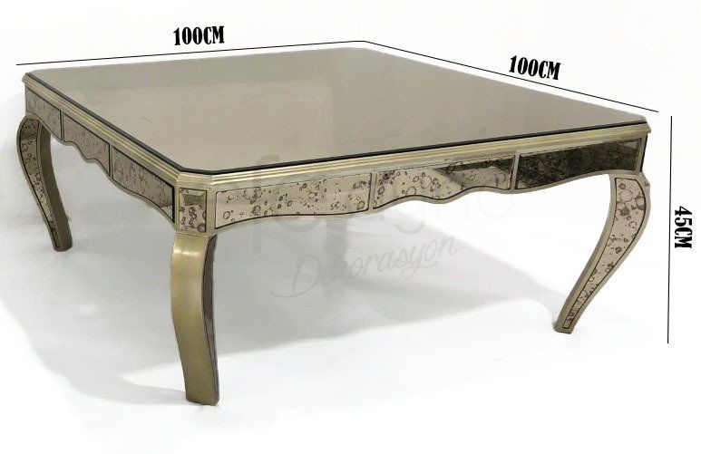 LUKENS AYAKLI BRONZ AYNA ORTA SEHPA