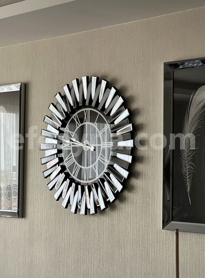 PİYANO X-FÜME AYNA DUVAR SAATİ 65cm