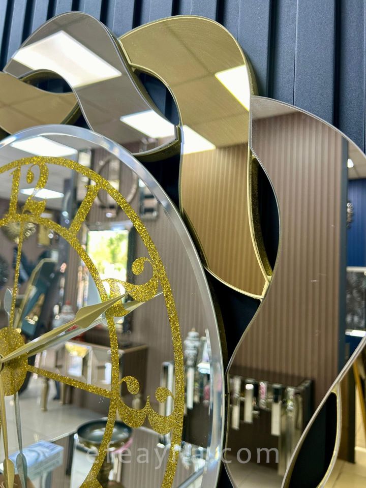 BURGU-GOLD & BRONZ DUVAR SAATİ 80CM