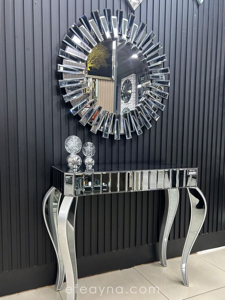 SİNDİRELLA-FÜME DRESUAR & PİYANO AYNA TAKIMI (*4 AYAKLI*)