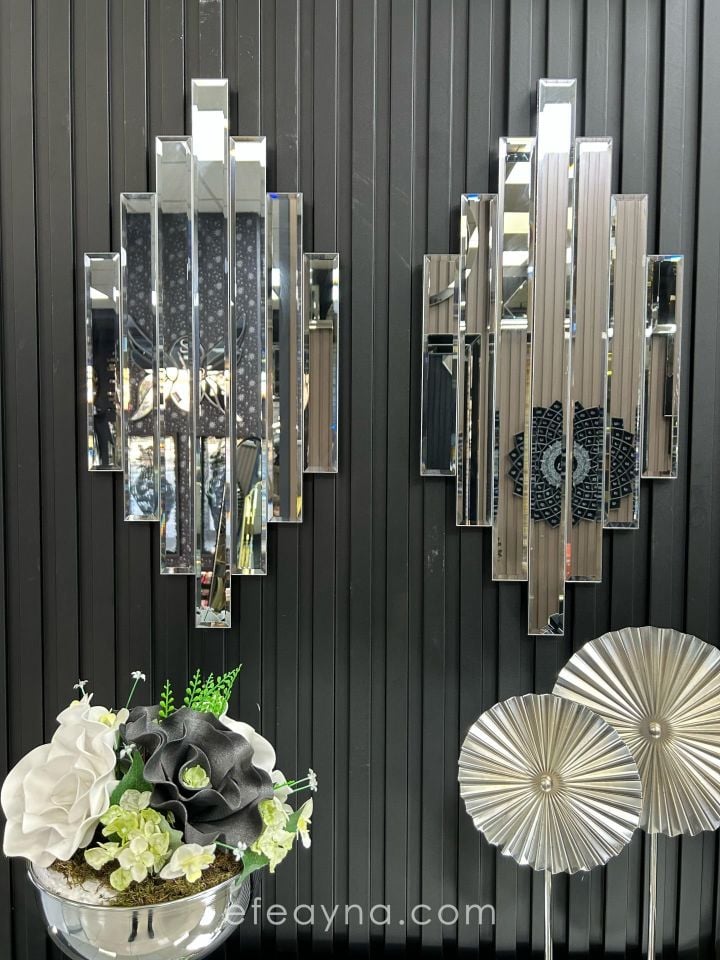 RİTMİK MODEL FÜME AYNA 2'Lİ SET (35x75cm x 2 adet)